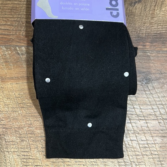 NWT 3 Pairs Claire’s Fleece lined Black Tights Size S/M Footed & Footless - Picture 5 of 15